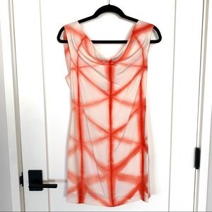Nicola Finetti Cowl Neck Tie Die Shift Dress